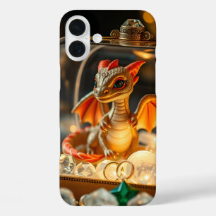 Coque Pour iPhone 16 Plus Dragon mignon dans une boîte à bijoux