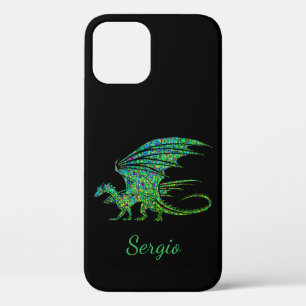 Case-Mate iPhone Case Dragon Mosaïque Vert Incroyable