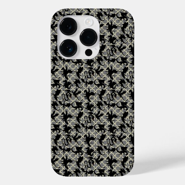 Coques Case-Mate iPhone Dragon motif 01.wx4x4.bleu Gris BG (Verso)