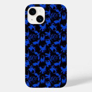 Coque Case-Mate iPhone Dragon motif 02 blue.bwx4 Black BG