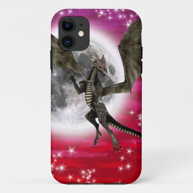 Coques Case-Mate iPhone Dragon noir - Créature Fantastique Mythique Ciel R (Dos)