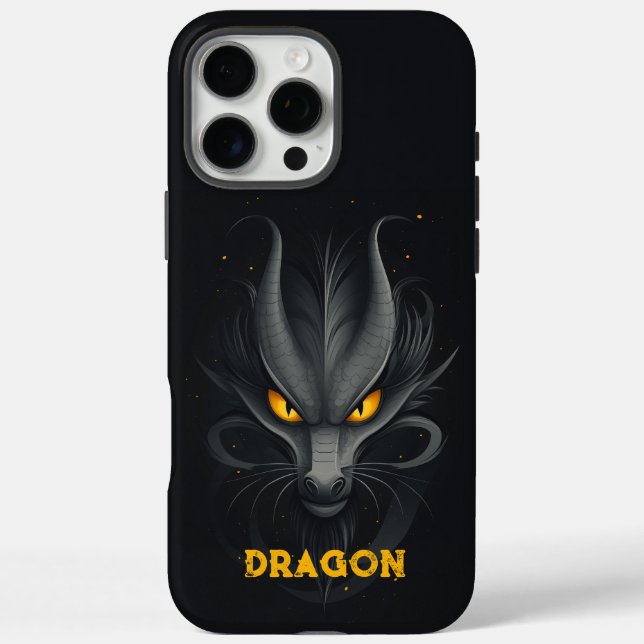 Coques Case-Mate iPhone Dragon noir en colère (Verso)