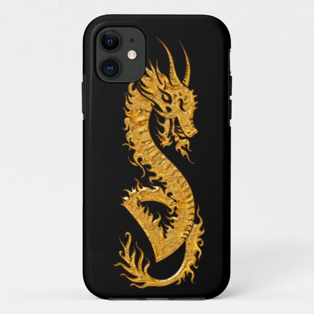 Coques Case-Mate iPhone Dragon oriental d'or 02 (Dos)