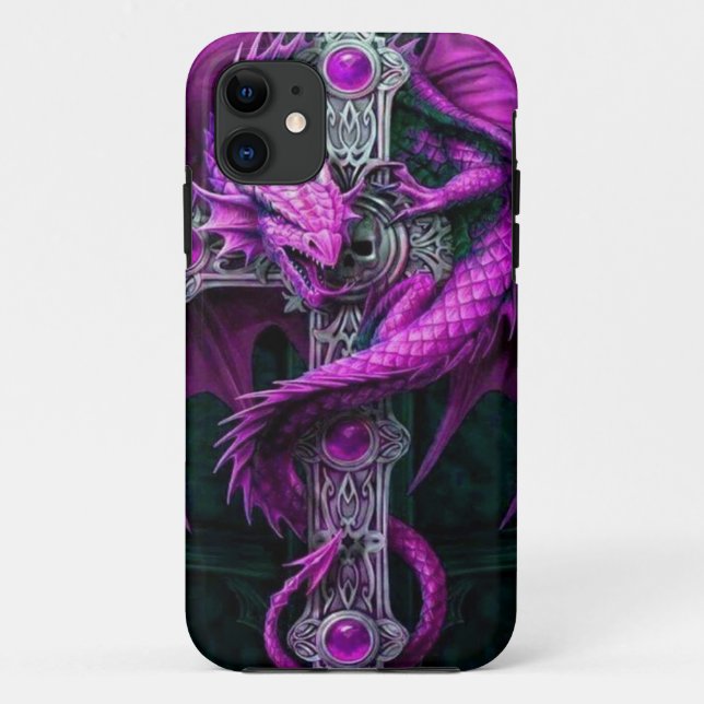 Coques Case-Mate iPhone Dragon pourpre (Dos)