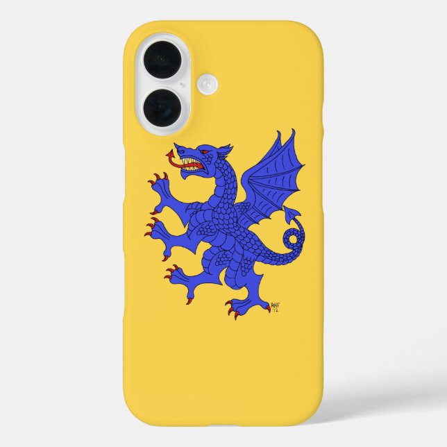 Coques Case-Mate iPhone Dragon Rampant Azure (Verso)