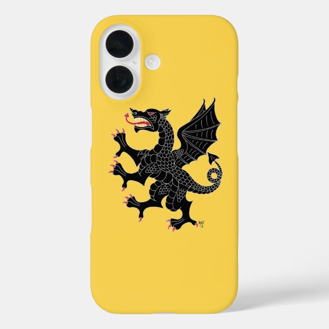 Coques Case-Mate iPhone Dragon Rampant Sable (Verso)