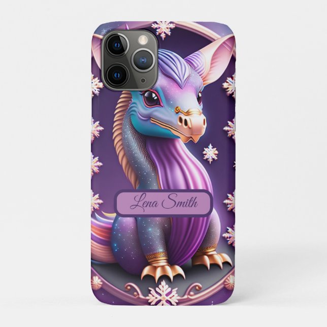 Coques Case-Mate iPhone Dragon Rose Violet, Art Digital Fantastique (Dos)