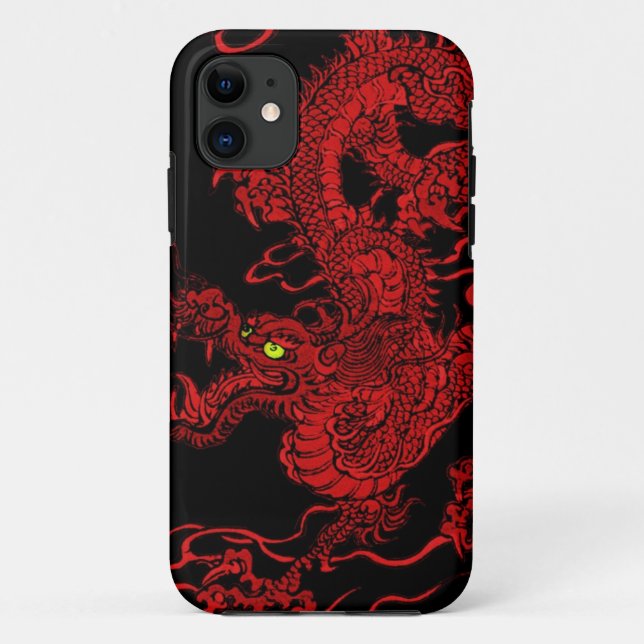 Coques Case-Mate iPhone Dragon rouge (Dos)
