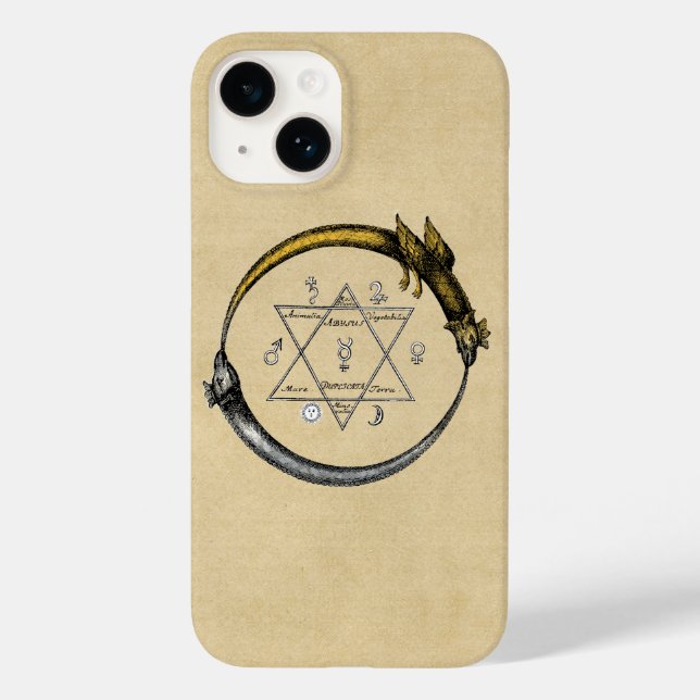 Coques Case-Mate iPhone Dragon & Serpent Ouroboros Alchimie (Verso)