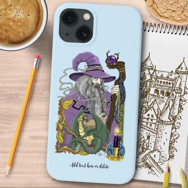 Coques Case-Mate iPhone Dragon Sorcier Celtique Fantastique Violet (Créateur téléchargé)