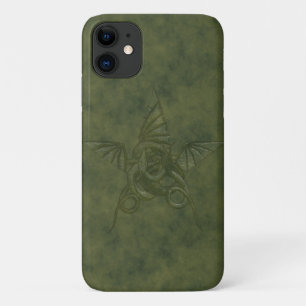 Coque Case-Mate Pour iPhone Dragon Star - Embossée en cuir vert