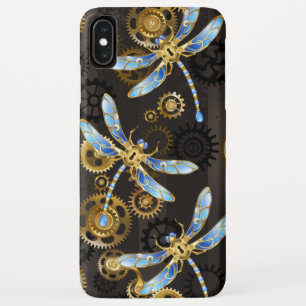 Case-Mate iPhone Case Dragonflies de Steampunk sur arrière - plan rayé b