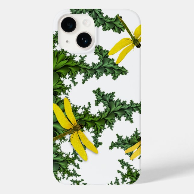 Coques Case-Mate iPhone Dragonflies jaunes (Verso)