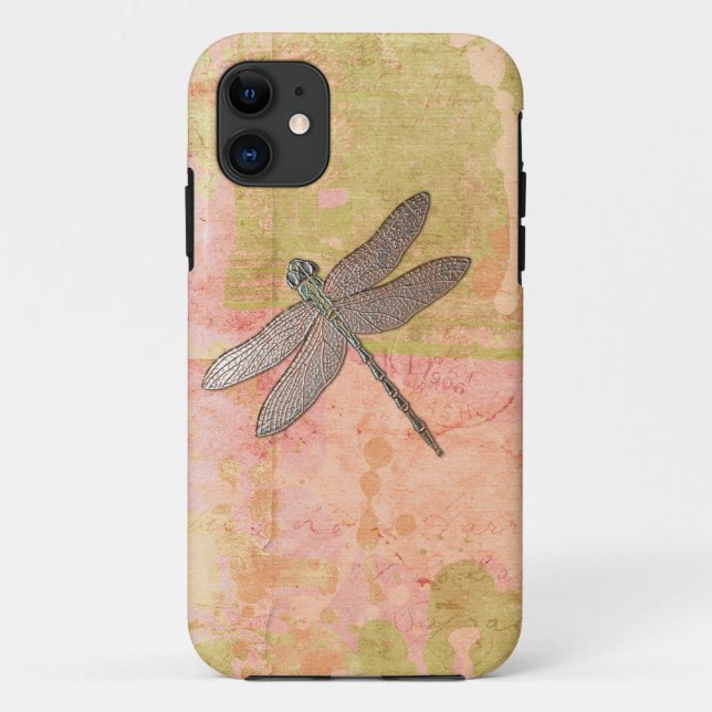 Coques Case-Mate iPhone Dragonfly d'impressions roses (Dos)
