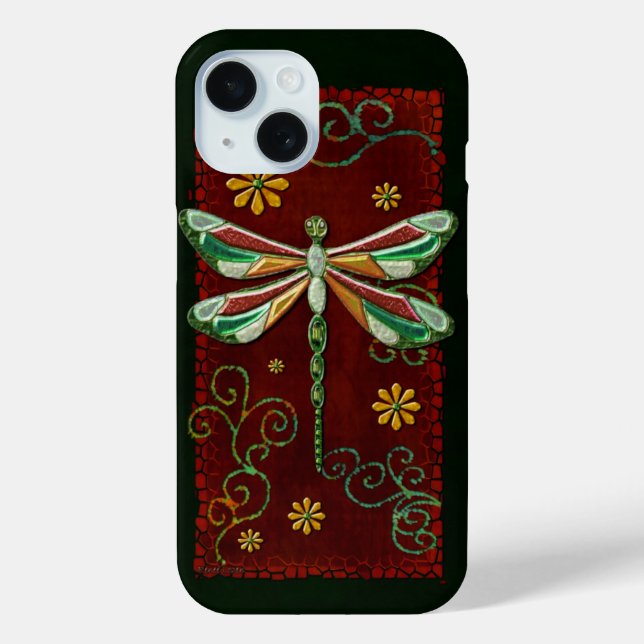 Coques Case-Mate iPhone Dragonfly Elegant Jewel 2 Folk Art (Verso)