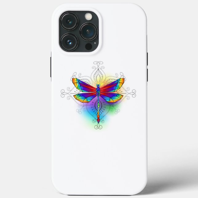 Coques Case-Mate iPhone Dragonfly en arc-en-ciel (Verso)