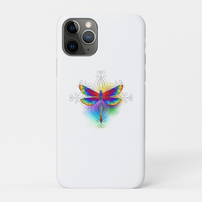 Coques Case-Mate iPhone Dragonfly en arc-en-ciel (Dos)