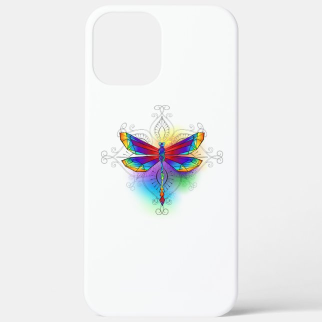 Coques Case-Mate iPhone Dragonfly en arc-en-ciel (Verso)
