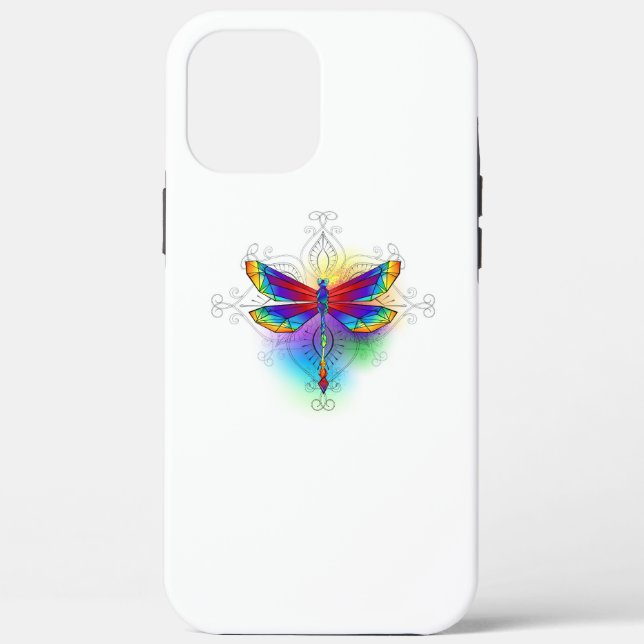 Coques Case-Mate iPhone Dragonfly en arc-en-ciel (Verso)
