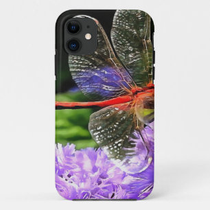 Etui iPhone Case-Mate Dragonfly rouge sur Violet Violet Fleurs