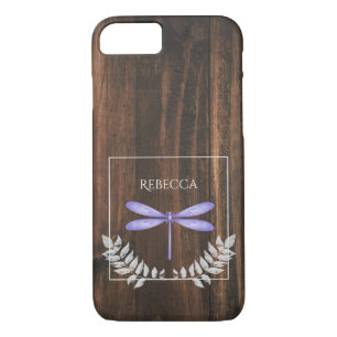 Case-Mate iPhone Case Dragonfly violet rustique personnalisée