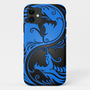 Etui iPhone Case-Mate Dragons bleus et noirs de Yin Yang