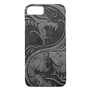 Coque Case-Mate iPhone Dragons en pierre de Yin Yang
