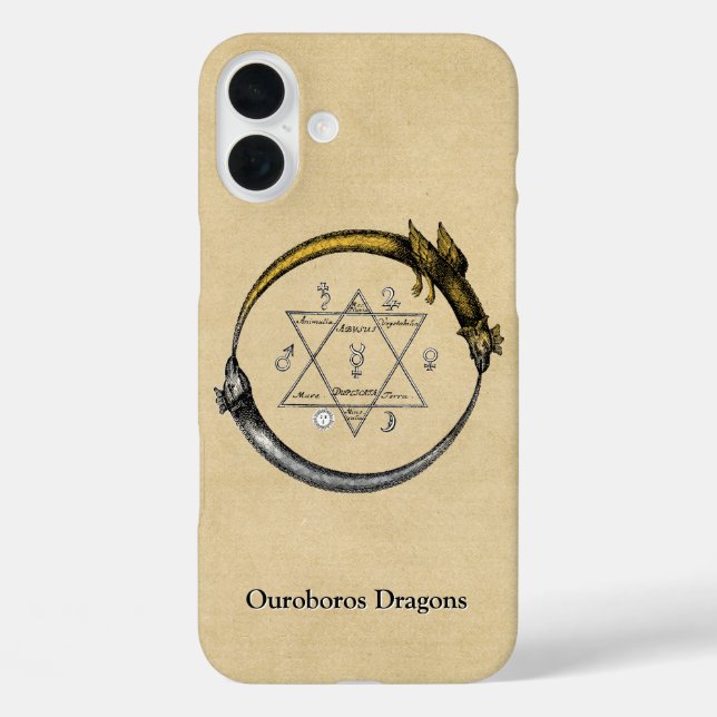 Coques Case-Mate iPhone Dragons Ouroboros avec nom (Verso)