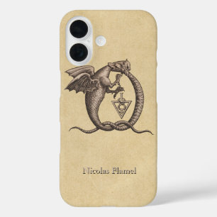 Coques iPhone 16 Dragons Ouroboros avec nom