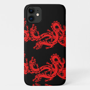 Case-Mate iPhone Case Dragons rouges Créatures mystiques Motif Noir