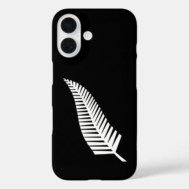 Coques Case-Mate iPhone Drapeau à fougère argentée (NZ) (Verso)