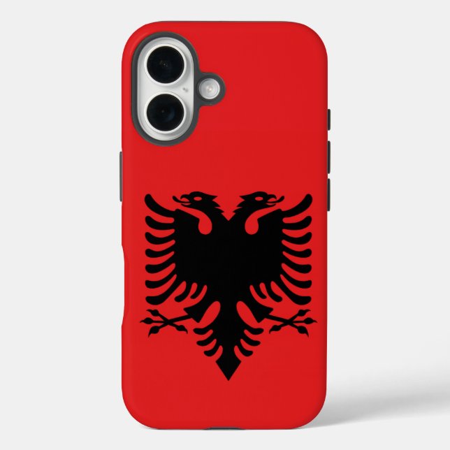 Coques Case-Mate iPhone Drapeau albanais avec aigle à deux têtes (Verso)