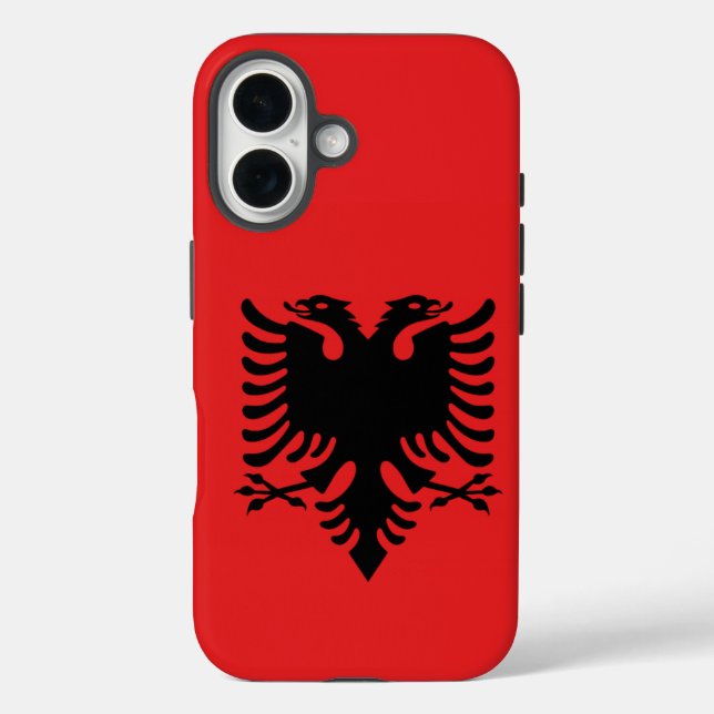 Coques Case-Mate iPhone Drapeau albanais avec aigle à deux têtes (Verso)