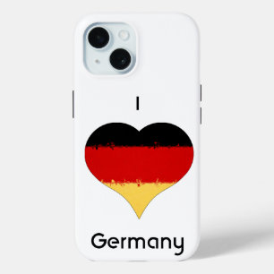 Coque Case-Mate iPhone Drapeau allemand I Heart Allemagne