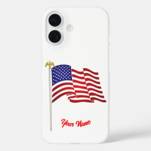 Coque Pour iPhone 16 Drapeau américain