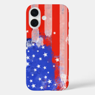 Coque Pour iPhone 16 Drapeau américain