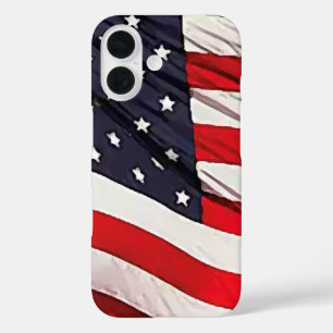 Coque Pour iPhone 16 Drapeau américain