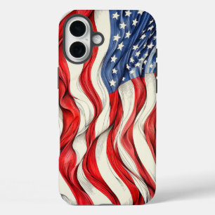 Coque Pour iPhone 16 Plus Drapeau américain