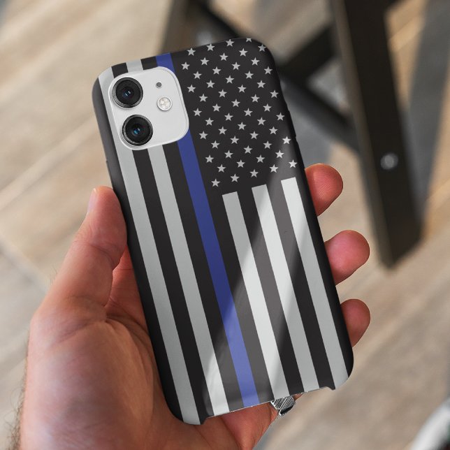 Coques Case-Mate iPhone Drapeau américain à ligne mince personnalisé (Créateur téléchargé)