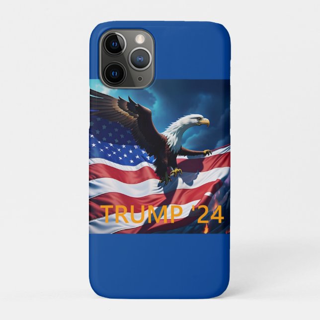 Coques Case-Mate iPhone Drapeau américain Aigle TRUMP 2024 (Dos)