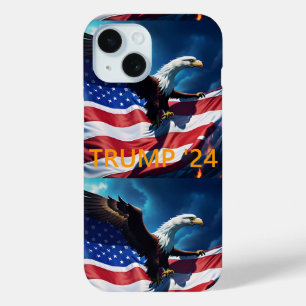 Coque Case-Mate iPhone Drapeau américain Aigle TRUMP 2024