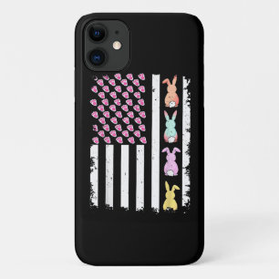 Case-Mate iPhone Case Drapeau américain avec lapin pour la journée de Pâ