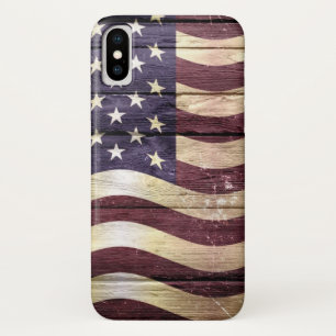 Case-Mate iPhone Case Drapeau américain bois Vintage