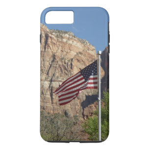 Coque iPhone 8 Plus/7 Plus Drapeau américain dans le parc national de Zion I