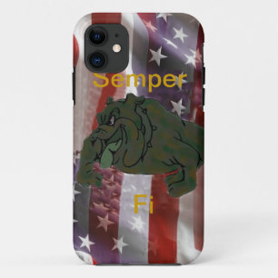 Coque Case-Mate iPhone Drapeau américain de bouledogue je téléphone le
