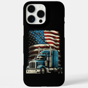 Coque iPhone 16 Pro Max Drapeau américain de camionnette pour voiture patr