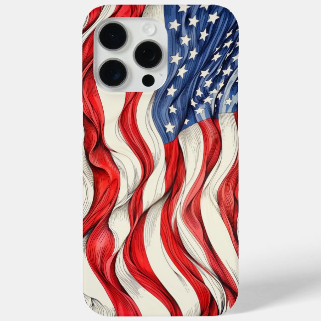 Coques Case-Mate iPhone Drapeau américain des États-Unis (Verso)