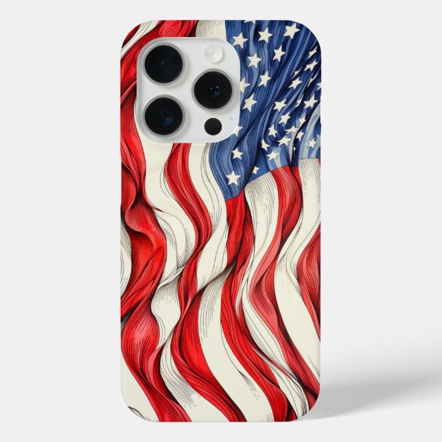 Coques Case-Mate iPhone Drapeau américain des États-Unis (Verso)