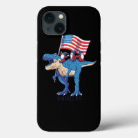 Drapeau américain Dinosaur TRex Gno