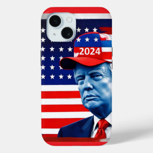Coque Case-Mate iPhone Drapeau américain Donald Trump 2024